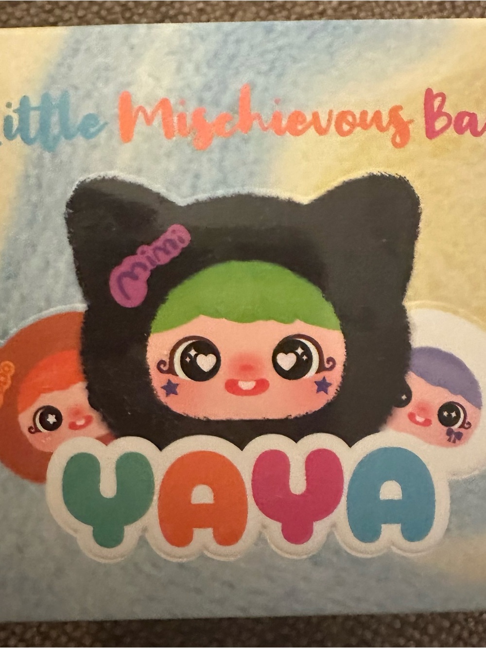 Yaya Plush Character - Black with Green Hair